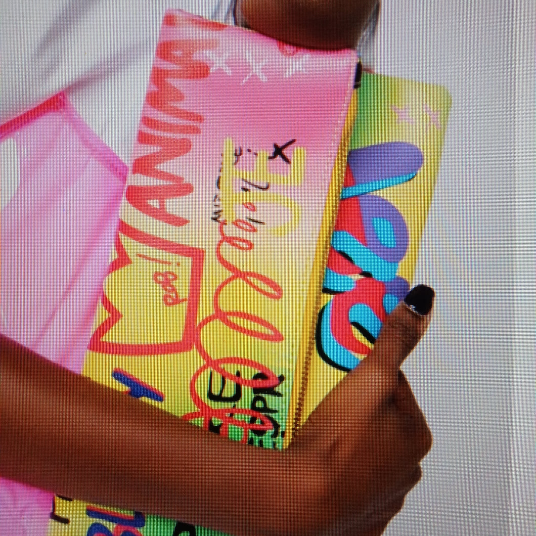 Graffiti chic clutch