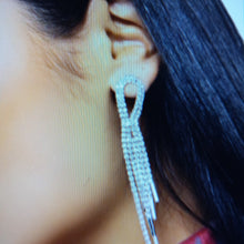 Load image into Gallery viewer, Rhinestone dangle earrings
