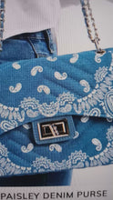 Load and play video in Gallery viewer, Paisley Denim purse
